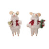 Santa Wool Felt Mouse - Holding Ornament by Creative Co-op
