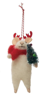 Christmas Wool Felt Mouse Ornament - Reindeer Antlers by Creative Co-op