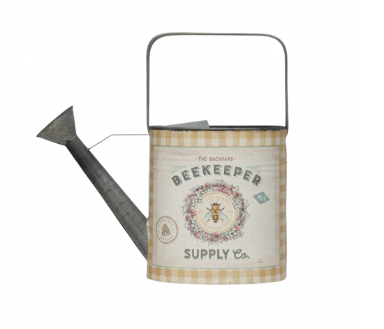 Beekeeper Metal Watering Can by Creative Co-op