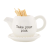 Toothpick Holder with Toothpicks by Mudpie