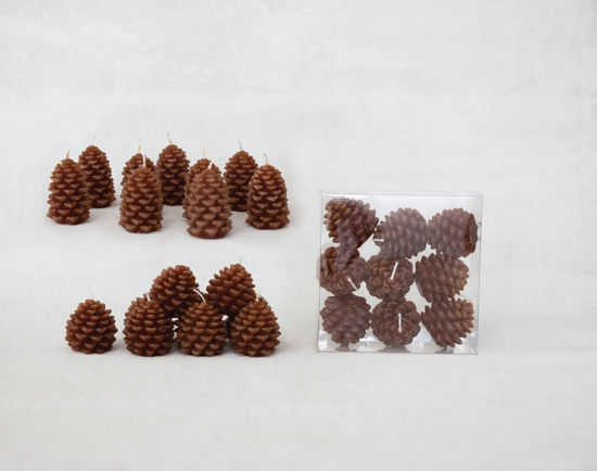 Brown Pinecone Tealight Candle Set by Creative Co-op