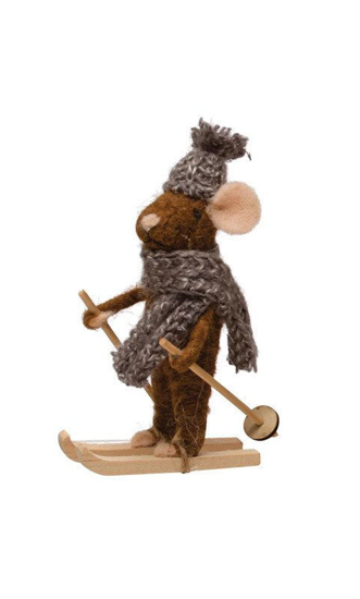 Creative Co-Op Wool Felt Mouse