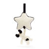 Bashful Black & Cream Puppy Musical Pull by Jellycat