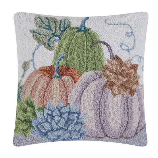 Peking Handicraft Fall Blessing Pumpkins Hooked Pillow
