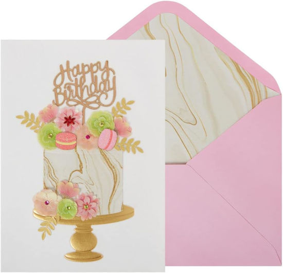 Marble Cake with Flowers Card by Niquea.D