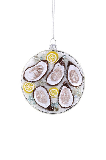 Plated Oysters On Ice Ornament by Cody Foster