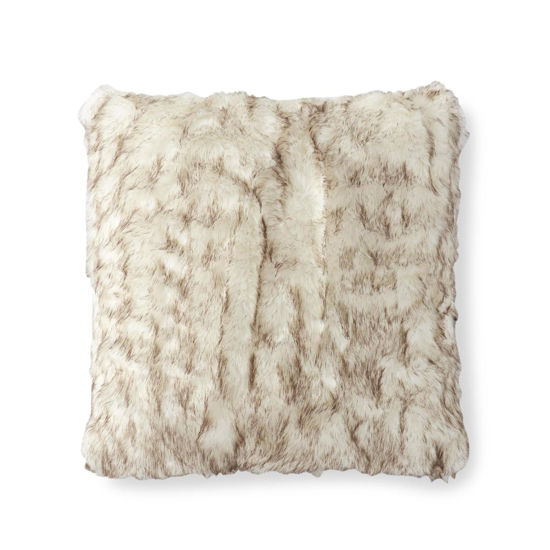 23 inch Cream Faux Fur Pillow by K & K Interiors