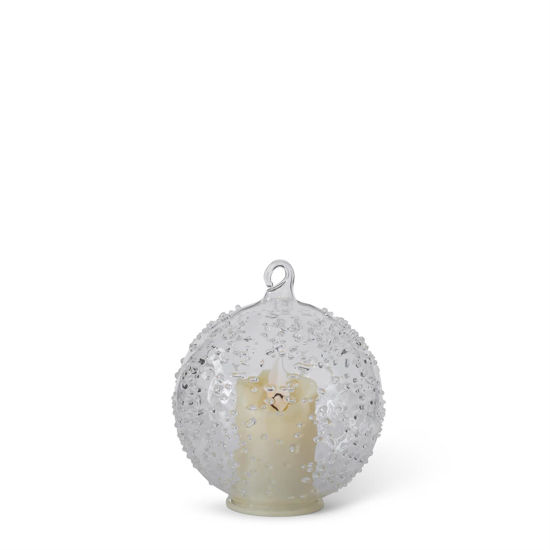 Textured Clear Glass Ornament with Timer by K & K Interiors