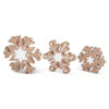 Frosted Gingerbread Snowflake Cookies Set of 3 by K & K Interiors