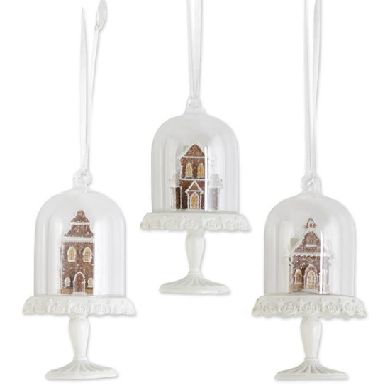 Gingerbread House Dome Ornament Assorted by K & K Interiors