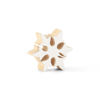 Wood Snowflakes with White Enameled Front Set of 3 by K & K Interiors