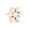 Wood Snowflakes with White Enameled Front Set of 3 by K & K Interiors