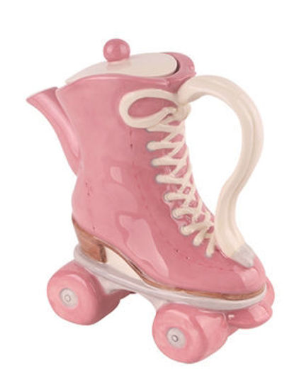 Roller Skates Teapot Pink by Blue Sky Clayworks