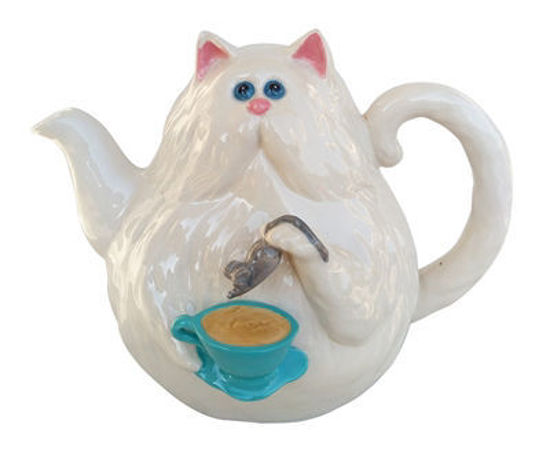 Cat with The Mouse Teapot by Blue Sky Clayworks