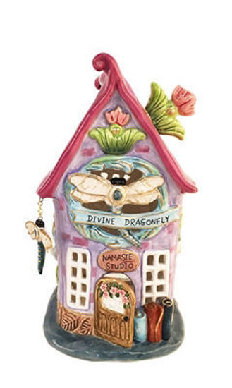 Divine Dragonfly Candle House by Blue Sky Clayworks