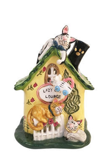 Lazy Cat Lounge Candle House by Blue Sky Clayworks
