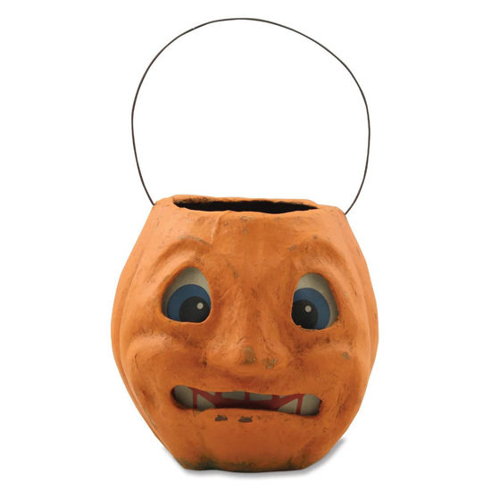 Scary Vintage Pumpkin Bucket Medium by Bethany Lowe Designs