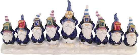 Gnome Hanukkah Menorah by Blue Sky Clayworks