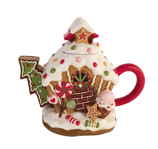 Gingerbread Candy Teapot by Blue Sky Clayworks
