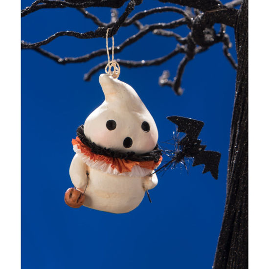 Little Boo with Bat Ornament by Bethany Lowe Designs