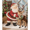 Retro Santa With Reindeer Large by Bethany Lowe