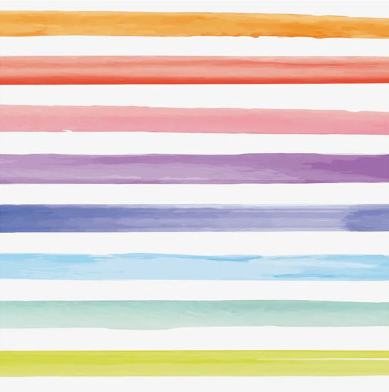 Water Color Stripes Cocktail Napkin by Harman