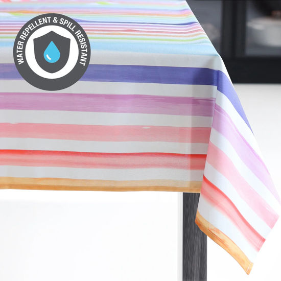 Water Color Stripes Table Cloth 60 x 120 by Harman