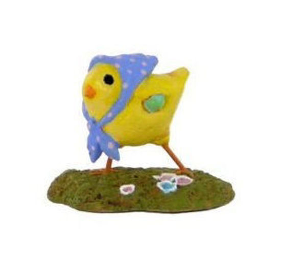 Little Chick with Kerchief A-02 (Blue) by Wee Forest Folk®