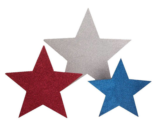 Americana Glittered Standing Stars Set by Bethany Lowe Designs