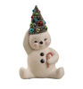 Retro Candy Cane Snowman w/Tree Medium by Bethany Lowe