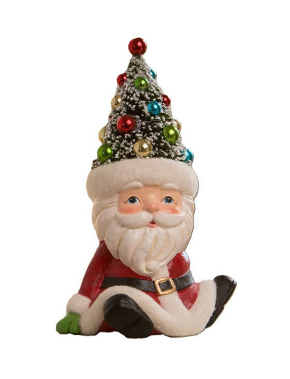 Retro Santa Seated with Tree Hat by Bethany Lowe