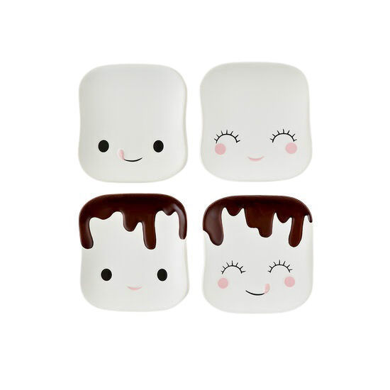 Marshmallow Plate Set of 4 by One Hundred and 80 Degrees