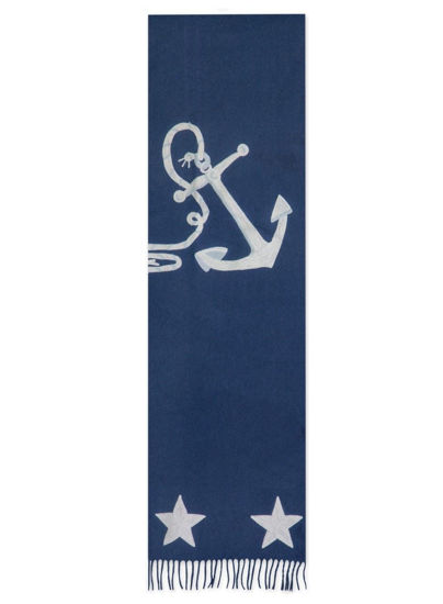 Anchor with Stars Wool Blanket by Chandler 4 Corners