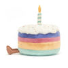 Amuseable Rainbow Birthday Cake (Large) by Jellycat