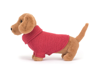 Sweater Sausage Dog (Pink) by Jellycat