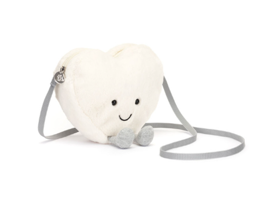 Amuseable Cream Heart Bag by Jellycat