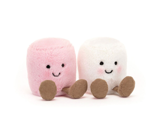 Amuseable Pink & White Marshmallows by Jellycat