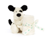 Bashful Black & Cream Puppy Soother by Jellycat