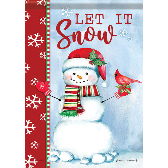 Carson Snowman Cardinal Garden Flag